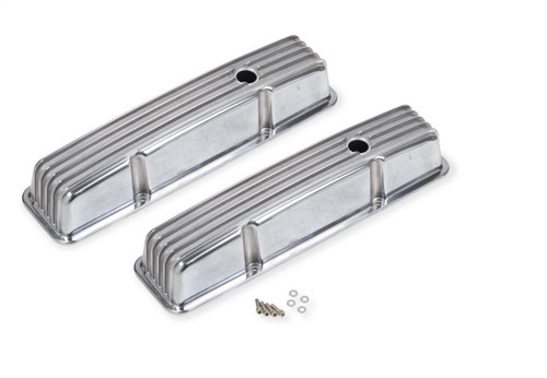 Mr. Gasket Cast Aluminum Finned Valve Covers - Polished MR GASKET 6855G