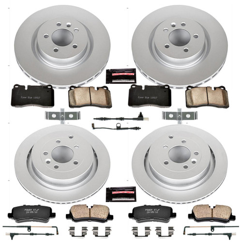 Genuine Geomet Coated Rotor and Carbon-Fiber Ceramic Brake Pad Kit POWERSTOP CRK5443