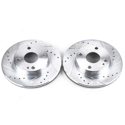 PowerStop Evolution Performance Drilled; Slotted / Plated Brake Rotor Pair POWERSTOP JBR543XPR