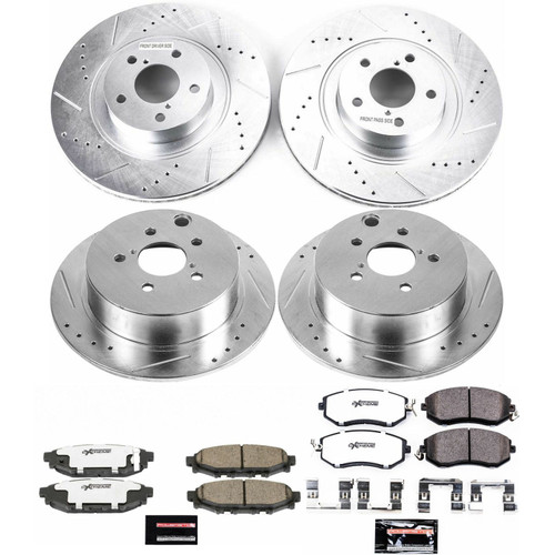Z26 Street Performance Ceramic Brake Pad and Drilled/Slotted Rotor Kit POWERSTOP K6762-26