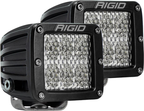 D-Series PRO LED Light, Flood Diffused, Surface Mount, Black Housing, Pair RIGID IND 502513