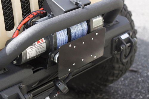 License Plate Mounting Bracket for Hawse Fairlead RUGGED RIDGE 11238.07