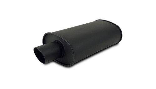 STREETPOWER FLAT BLACK Oval Muffler VIBRANT 1147