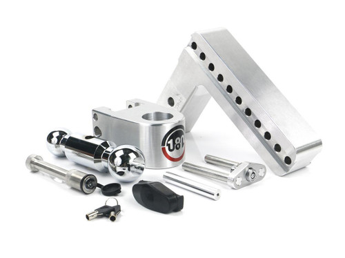 180 Hitch - Drop Hitch w/Chrome Combo Ball - 8" Drop for 2.5" Shank w/Hitch Pin WEIGH SAFE CTB8-2.5-KA
