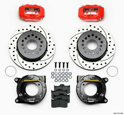 KIT,REAR,DISC/DRUM,12 BOLT,2.75/2.81 OFFSET,1PC,SRP,RED WILWOOD 140-7141-DR