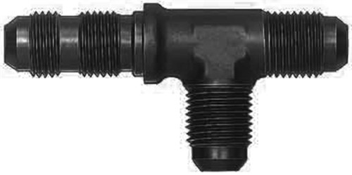 AEROQUIP #3 Alum Bulkhead Run Tee Black AERFCM5815