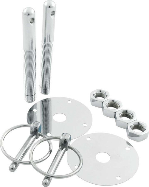 ALLSTAR PERFORMANCE Steel Hood Pin Kit w/ 1/4in Flip-Over Clips ALL18513