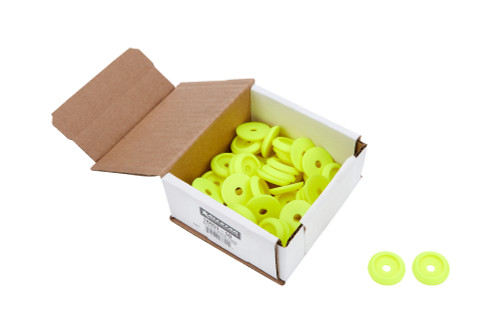 ALLSTAR PERFORMANCE Body Bolt Washer Plastic Fluorescent Yellow 50pk ALL18853-50