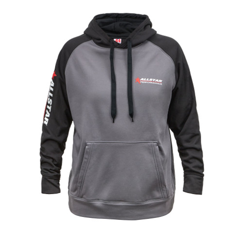 ALLSTAR PERFORMANCE Allstar Hooded Sweatshirt Lg Silver/Blk ALL99916L