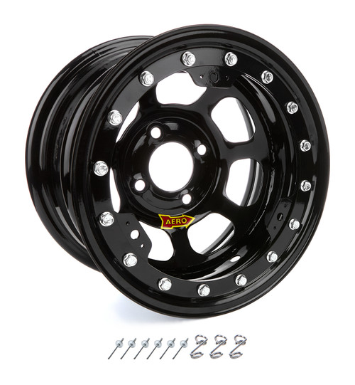 AERO RACE WHEELS 13x8 2in. 4.50 Black Beadlock Wheel ARW33-184520B