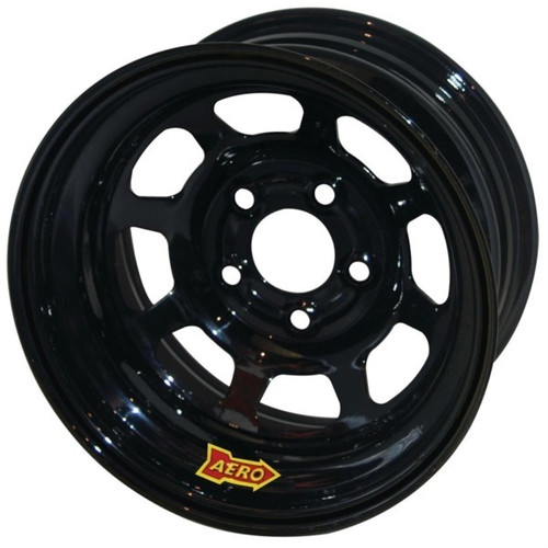 AERO RACE WHEELS 15x8 3in 5.00 Black Spun Extreme Bead ARW56-185030