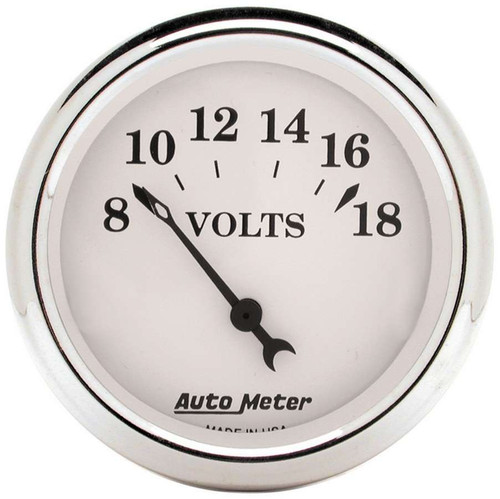 AUTOMETER Old Tyme White 2 1/16in Voltmeter 8-18 ATM1692