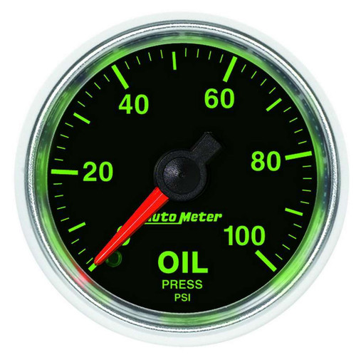 AUTOMETER 2-1/16 GS Oil Pressure Gauge - 0-100psi ATM3821