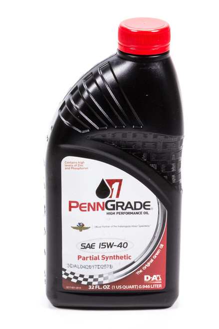 PENNGRADE MOTOR OIL 15w40 Racing Oil 1 Qt Partial Synthetic BPO71586