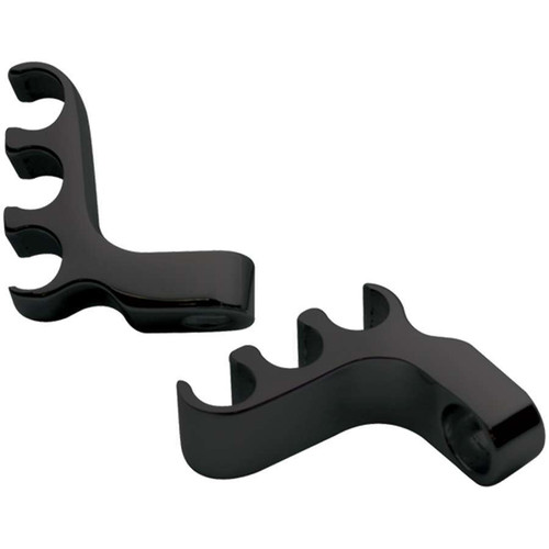 BILLET SPECIALTIES 3 Wire Separator Valve Cover Mount Black Pair BSP69783