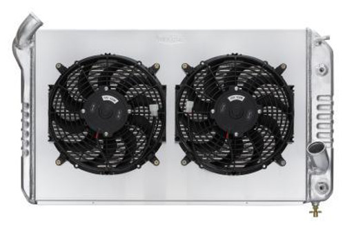 COLD CASE RADIATORS 69-72 Corvette Radiator w/ 12in Dual Fan Kit CCRCHV714A-1K