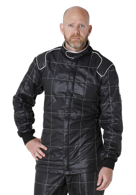 CROW SAFETY GEAR Jacket 2-Layer Proban Black Large CRW28024