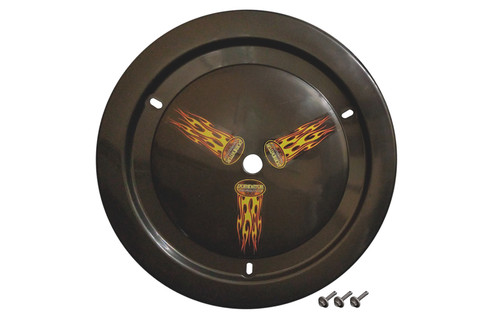 DOMINATOR RACE PRODUCTS Wheel Cover Bolt-On Black Real Style DOM1006-B-BK