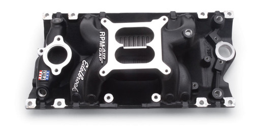 EDELBROCK SBC Performer RPM A/G Manifold - Black EDE75163