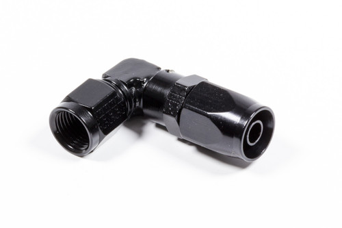 FRAGOLA #6 x 90 Low Profile Forged Hose End Black FRG109106-BL