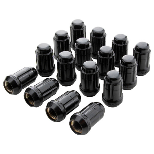 GORILLA (16) Lug Nuts 12-1.25mm Spline Acorn Black GORK4CS-12125BGR