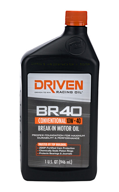 DRIVEN RACING OIL BR40 10w40 Petroleum Oil 1 Qt. Break In Oil JGP03706