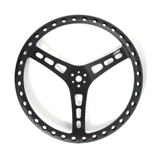 JOES RACING PRODUCTS 15in LW Steering Wheel Alum Dished Black JOE13515-B