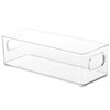 Clear Storage Bins with Handles Stackable Fridge Freezer Pantry Organizer Bins