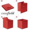 6 Collapsible Foldable Cloth Fabric Cubby Cube Storage Bins Baskets for Shelves