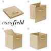 6 Collapsible Foldable Cloth Fabric Cubby Cube Storage Bins Baskets for Shelves