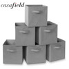 6 Collapsible Foldable Cloth Fabric Cubby Cube Storage Bins Baskets for Shelves