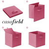 6 Collapsible Foldable Cloth Fabric Cubby Cube Storage Bins Baskets for Shelves