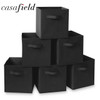 6 Collapsible Foldable Cloth Fabric Cubby Cube Storage Bins Baskets for Shelves