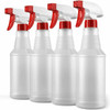 LiBa Spray Bottles 4 Pack,16 Oz, Refillable Empty Spray Bottles for Cleaning