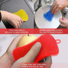3 PACK SILICONE SPONGE SET Scrubber Dish Washing Face clean kitchen washable