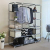 New Design Portable Closet Wardrobe Clothes Rack Storage Organizer Shelf Durable