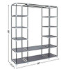 New Design Portable Closet Wardrobe Clothes Rack Storage Organizer Shelf Durable