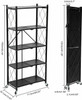 HealSmart Home 4/5 Tier Heavy Duty Foldable Metal Rack Storage Shelving w/Wheel