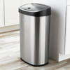 Kitchen Trash Can 13.2 Gallon Stainless Steel with Motion Sensor Hands Free Open