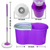 Easy Wring Spin MopandBucket System 2 Microfiber Mop Head Blue Green Purple