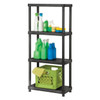 4 Tier Resin Garage Shelving Unit Sturdy Adjustable Storage Shelf Rack Shelves