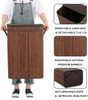 Laundry Hamper with Lid 72L Folding Bamboo Laundry Basket with Removable Liner