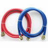 Rubber Washing Machine Hoses, 6 Foot Long 2 Pack - Color Coded - Kelaro