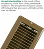 Mobile Home Floor Register 4 x 8 Brown w/ damper 6-pack
