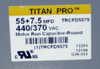 TitanPro TRCFD5575 HVAC Round Dual Motor Run Capacitor 55/7.5 MFD 440/370 Volts