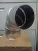 8 inch Stove Pipe Stainless Steel 90 Degree Single Wall Adj Elbow Made in Maine