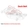 Deck Drive Belt for Craftsman LT1000 LT2000 LT3000 DYT4000 / 144959 532144959