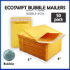 50 #0000 4 x 6 ECOSWIFT SMALL SELF SEAL KRAFT BUBBLE MAILERS PADDED ENVELOPES