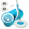 360° Rotating Head Easy Spin Dry Floor Mop Bucket 2x Head Microfiber Spinning