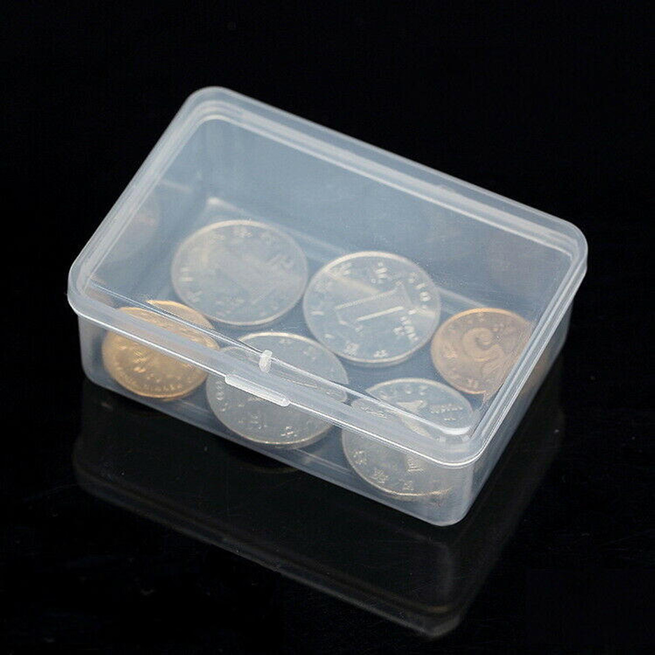 4PCS Small Plastic Storage Container Boxes Box DIY Coins Screws
